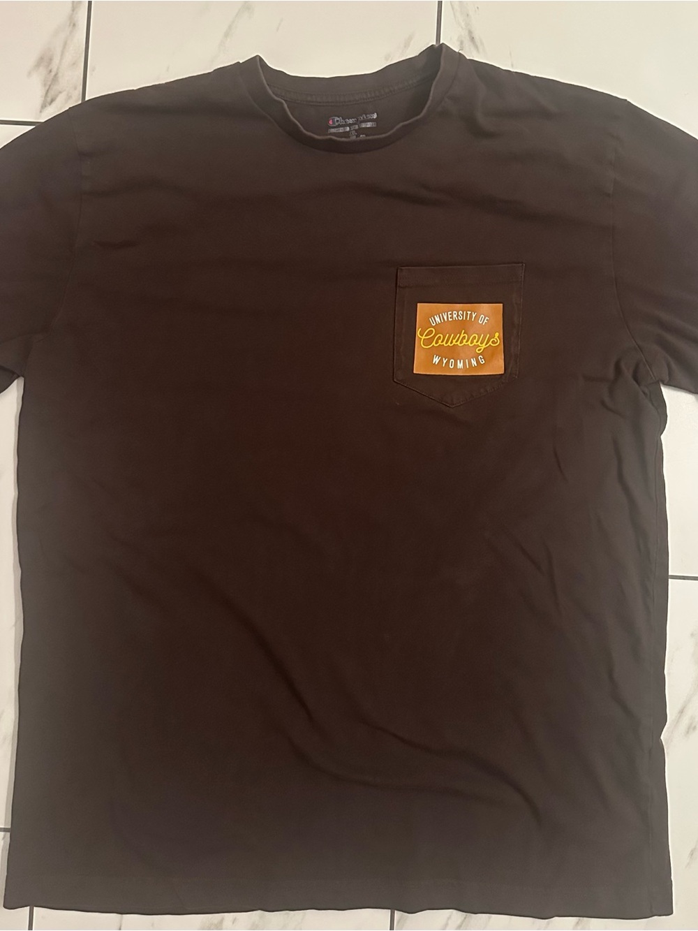 Champion X Wyoming Cowboys Brown & Gold Graphic Tee - Picture 2 of 3